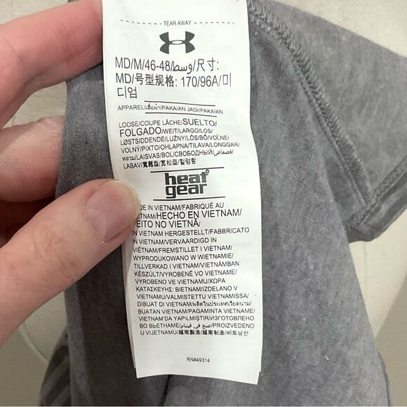 Womens Chicago Bulls Tank Top Grey Sz M New Under Armour Racer Back HeatGear - Picture 6 of 7